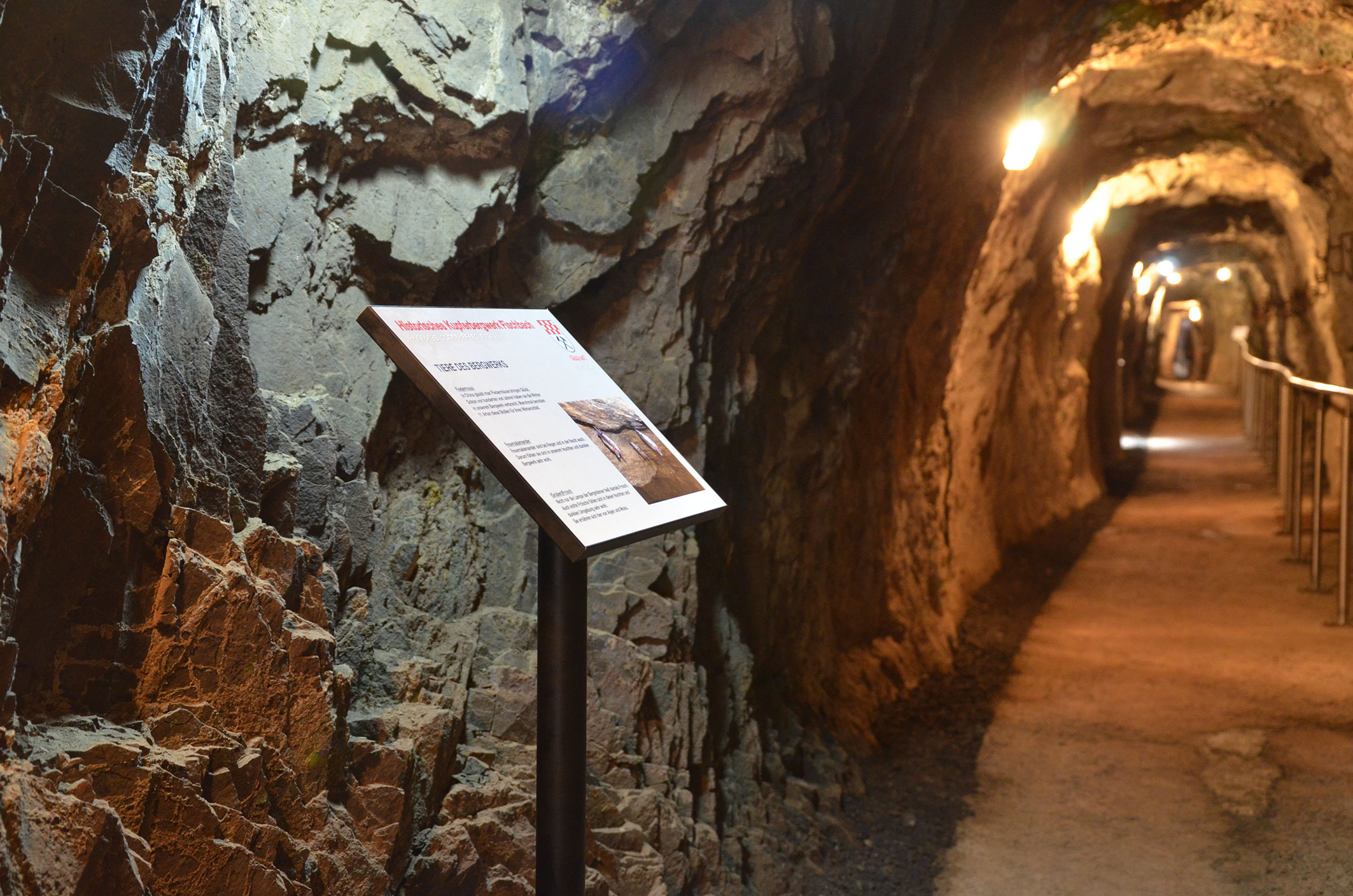 Panoramablick in den barrierefreien Erbstollen